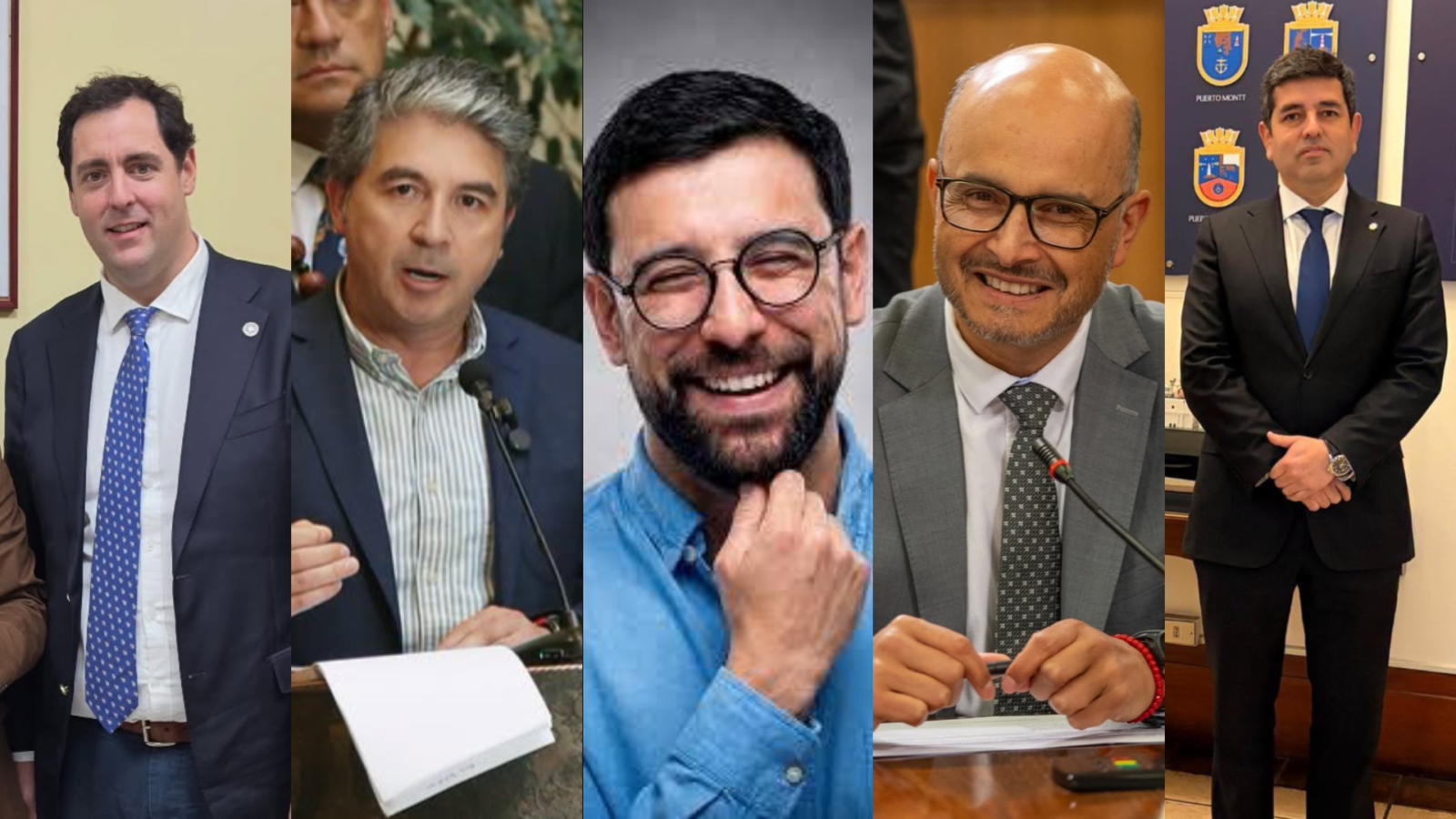 Los cinco diputados de Los Ríos que votaron sobre la reforma educativa: Leandro Kunstmann Collado, Omar Sabat Guzmán, Daniel Valenzuela Salazar, Marcos Ilabaca Cerda y Matías Fernández Hartwig